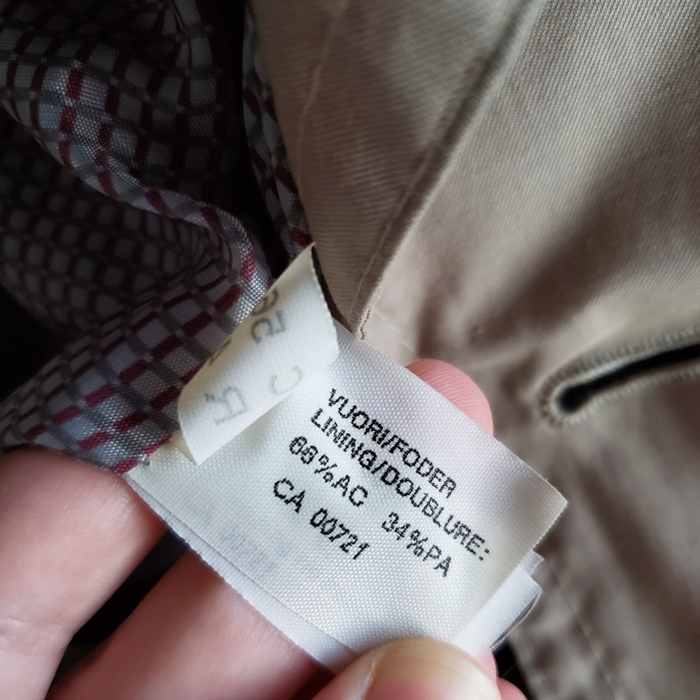 Vintage Finnish-made Late Soviet Era "Classic Man" Beige Khaki Trench Coat - Picture 4 of 15